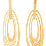 24K Gold Plated Hammered Clip Earrings / HERVE VAN DER STRAETEN