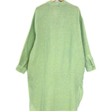 Sage Green CATLIN Linen Kaftan Style Tunic Midi Dress / LORO PIANA - Size L