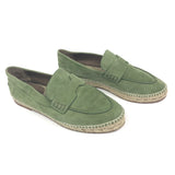 Sage Green TRIP Suede Leather Espadrilles / HERMES - Size 37
