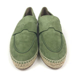 Sage Green TRIP Suede Leather Espadrilles / HERMES - Size 37