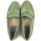 Sage Green TRIP Suede Leather Espadrilles / HERMES - Size 37