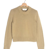 Sand Dune THE FAVORITE CREW Ribbed Cotton Cropped Jumper / SOLDOUT NYC - Size XS