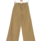 Sand EMMETT Cotton Twill High Waist Wide Leg Pants / MADEWELL - Size 26