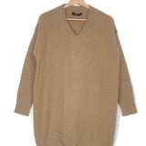 Sand PANIA Wool Knitted V-neck Jumper / WEEKEND MAX MARA - Size XS
