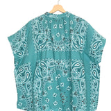 Bandana Print Oversized Blouse - One Size