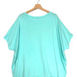 Sea Green Wide Oversized Cotton Tee - One Size