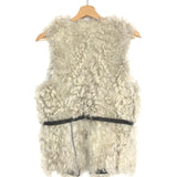 Shearling Belted Vest with Brown Inner Leather / COTELAC - One Size