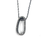 Silver Chain and Diamond Pendant Necklace / CYNTHIA DJUROVIC