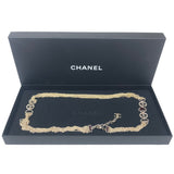 Silver Embellished CC Logo Hardware Link Belt / CHANEL