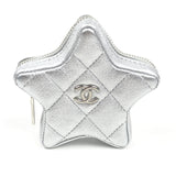 Silver Leather Star Coin Purse (2024 Cruise) / CHANEL