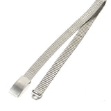 Silver Metal Elastic Belt / MARC JACOBS - Size 63.5 cm