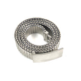 Silver Metal Elastic Belt / MARC JACOBS - Size 63.5 cm