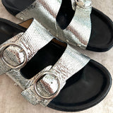 Silver Metallic LENNYO Sandals / ISABEL MARANT - Size 37