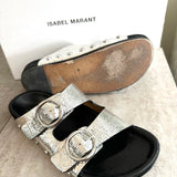 Silver Metallic LENNYO Sandals / ISABEL MARANT - Size 37