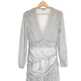 Silver RUNNYLI Draped Metallic Plissé-tulle Mini Dress / MAJE - Size 36