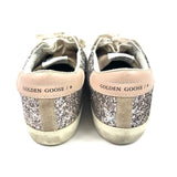 Silver Suede Glitter Superstar Low-top Sneakers / GOLDEN GOOSE - Size 37
