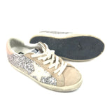 Silver Suede Glitter Superstar Low-top Sneakers / GOLDEN GOOSE - Size 37