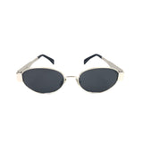 Silver Tone Metal TRIOMPHE Oval Frame Sunglasses / CELINE