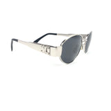 Silver Tone Metal TRIOMPHE Oval Frame Sunglasses / CELINE
