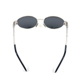 Silver Tone Metal TRIOMPHE Oval Frame Sunglasses / CELINE