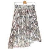 Silver WOPEVI Lurex Silk-blend Asymmetric Skirt / IRO - Size 36