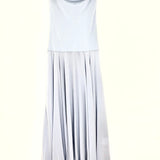 Sky Blue Illi Strapless Stretch-knit and Silk Crepe Maxi Dress / ESSE - Size 38