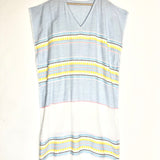 Sky Blue KITELI Striped Cotton Classic Midi Kaftan / LEMLEM - One Size