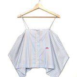 Sky Blue LINDA Striped Cotton Poplin Top / ROSEANNA - Size 36