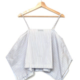 Sky Blue LINDA Striped Cotton Poplin Top / ROSEANNA - Size 36
