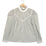 Sky Blue SPRING Striped Cotton Long Sleeves Blouse / BA&SH - Size 1
