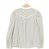 Sky Blue SPRING Striped Cotton Long Sleeves Blouse / BA&SH - Size 1