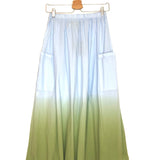 Ombre Cotton Maxi Skirt with Pocket - One Size