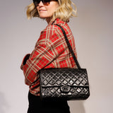 SO BLACK Patent Crinkled Calf Leather Reissue 2.55 - 225 Lined Flap Bag / CHANEL