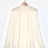 Soft Ivory Georgette Ruffled Neck Blouse / SEE BY CHLOE - Size 36