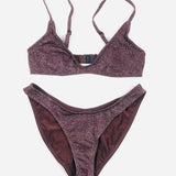 Sparkling Burgundy Two-piece Swimsuit / TRIANGL - Size S