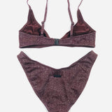 Sparkling Burgundy Two-piece Swimsuit / TRIANGL - Size S