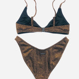 Sparkling Bronze Two-piece Swimsuit / TRIANGL - Size S