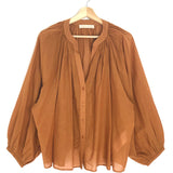Spice Brown EDME Cotton and Viscose Blend Blouse / VANESSA BRUNO - Size S