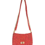 Spicy Red/Orange Crocheted Shoulder Bag / BOKS & BAUM - One Size