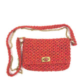 Spicy Red/Orange Crocheted Shoulder Bag / BOKS & BAUM - One Size