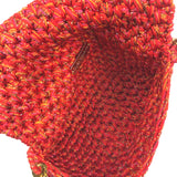 Spicy Red/Orange Crocheted Shoulder Bag / BOKS & BAUM - One Size