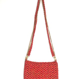 Spicy Red/Orange Crocheted Shoulder Bag / BOKS & BAUM - One Size