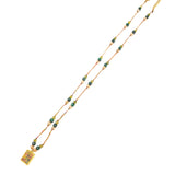 Square Pendant Beaded Necklace
