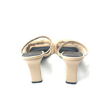 Stable Beige ADA 100mm Shearling Heeled Sandals / BY FAR - Size 37