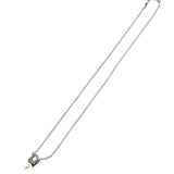 Sterling Silver Open Heart with Freshwater Pearl LASSO Necklace design by Elsa Peretti / TIFFANY & CO. - Size 48cm