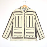 Ecru Striped Cotton-linen Blend Jacket / LAURENCE BRAS - Size 36