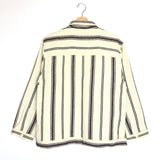 Ecru Striped Cotton-linen Blend Jacket / LAURENCE BRAS - Size 36