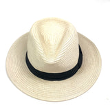 Summer C-Crown Fedora Straw Hat / JAXON HAT - Size M