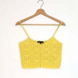 Sunny Yellow Knit Cropped Camisole / MAJE - Size 1