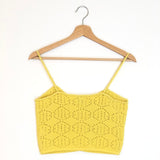 Sunny Yellow Knit Cropped Camisole / MAJE - Size 1